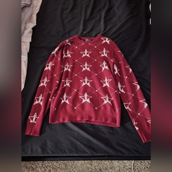Jeffree Star Unisex Burgundy Ugly Christmas Sweater (S)(NWOT)(DEADSTOCK) - Picture 1 of 4